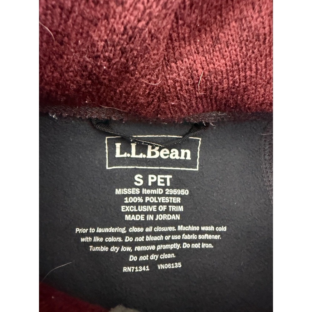 LL Bean Petite Size SP Mock Neck Full Zip Jacket Red Long‎ Sleeve Outdoor - Picture 6 of 7